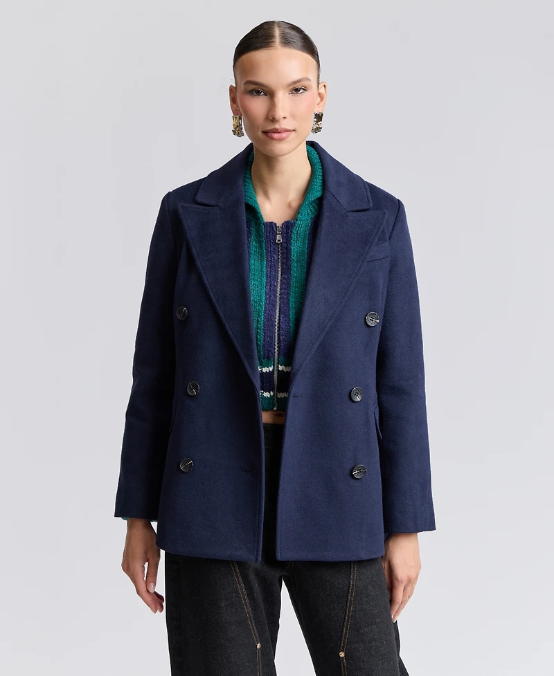 Avec Les Filles Women's Double-Breasted Blazer