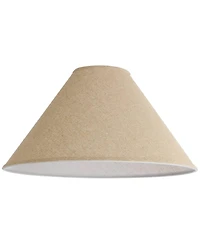 Springcrest Empire Lamp Shade Fine Burlap Large 6" Top x 21" Bottom x 13.5" High Spider Fitting with Replacement Harp and Finial