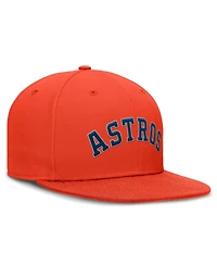 Nike Men's Orange Houston Astros Wordmark Dri-fit Round Bill True Fitted Hat