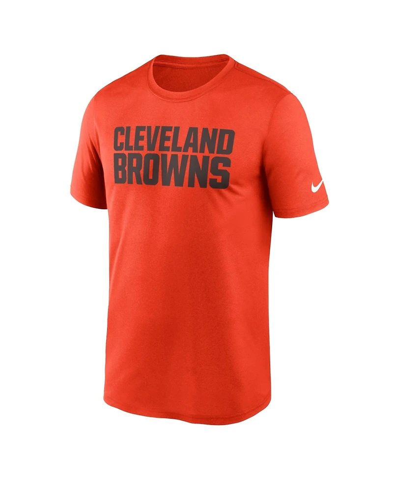 Nike Men's Orange Cleveland Browns Primetime Legend Wordmark Dri-fit T-Shirt