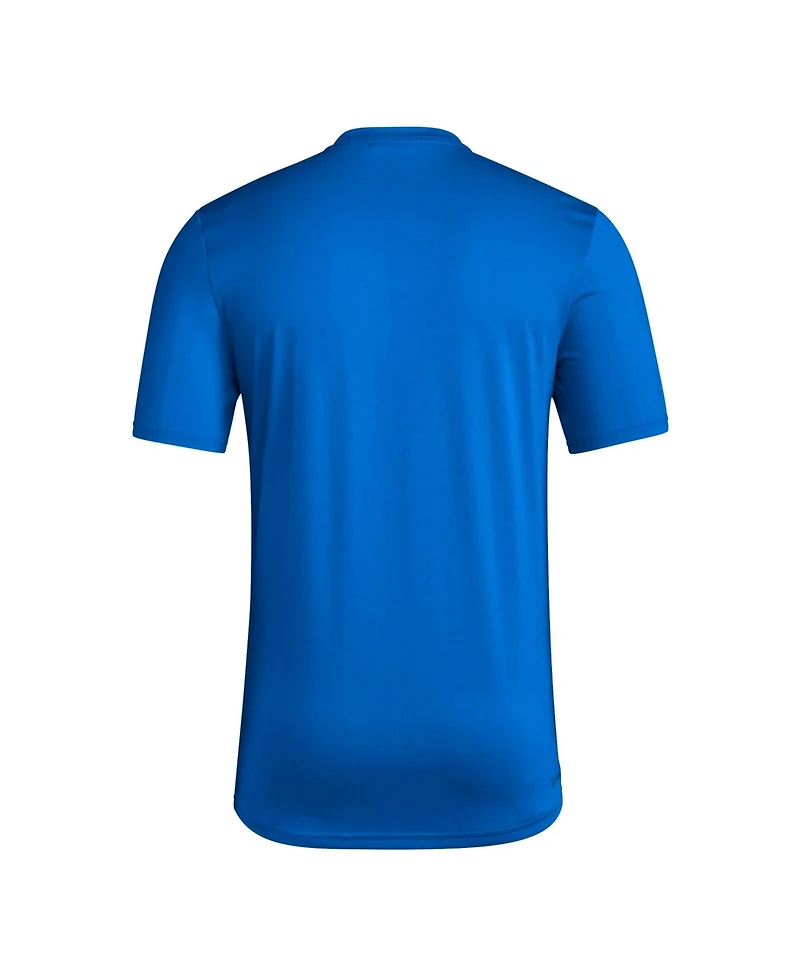 Adidas Men's Royal Kansas Jayhawks Locker On-Court Basketball Pre-Game T-Shirt