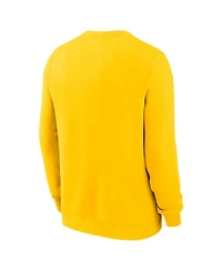 Jordan Men's Maize Michigan Wolverines Primetime Fleece Pullover Sweatshirt