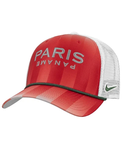 Nike Men's Red Paris Saint-Germain Rise Rope Trucker A-Frame Adjustable Hat