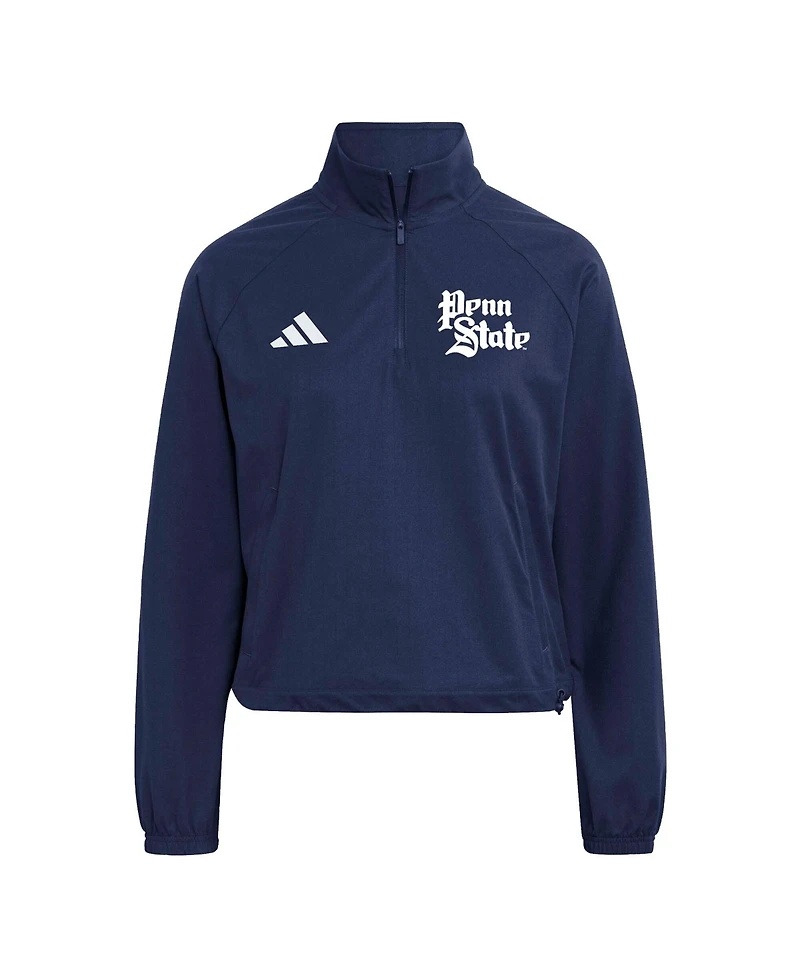 Adidas Women's Navy Penn State Nittany Lions Ultimate365 Woven Quarter-Zip Top