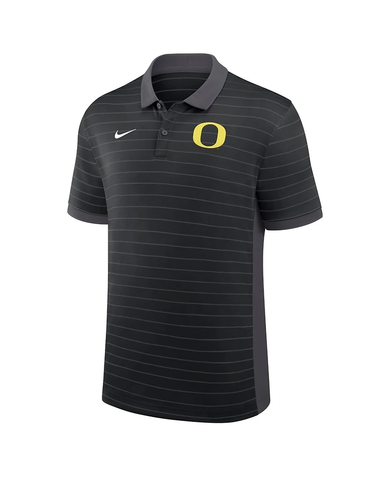 Nike Men's Black Oregon Ducks 2026 Early Season Coaches Sideline Victory Stripe Dri-fit Polo Shirt