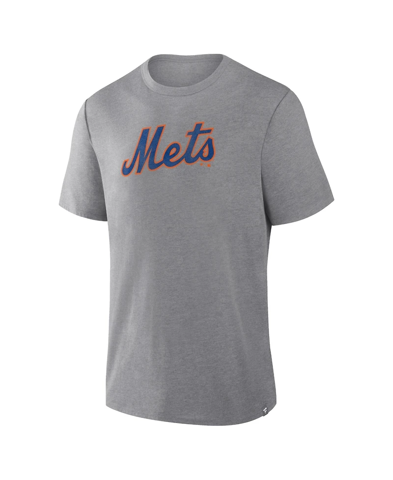 Fanatics Men's Heather Gray New York Mets Play Tribute Tri-Blend T-Shirt