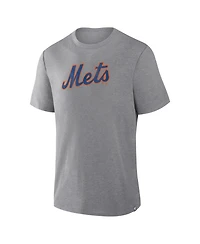 Fanatics Men's Heather Gray New York Mets Play Tribute Tri-Blend T-Shirt