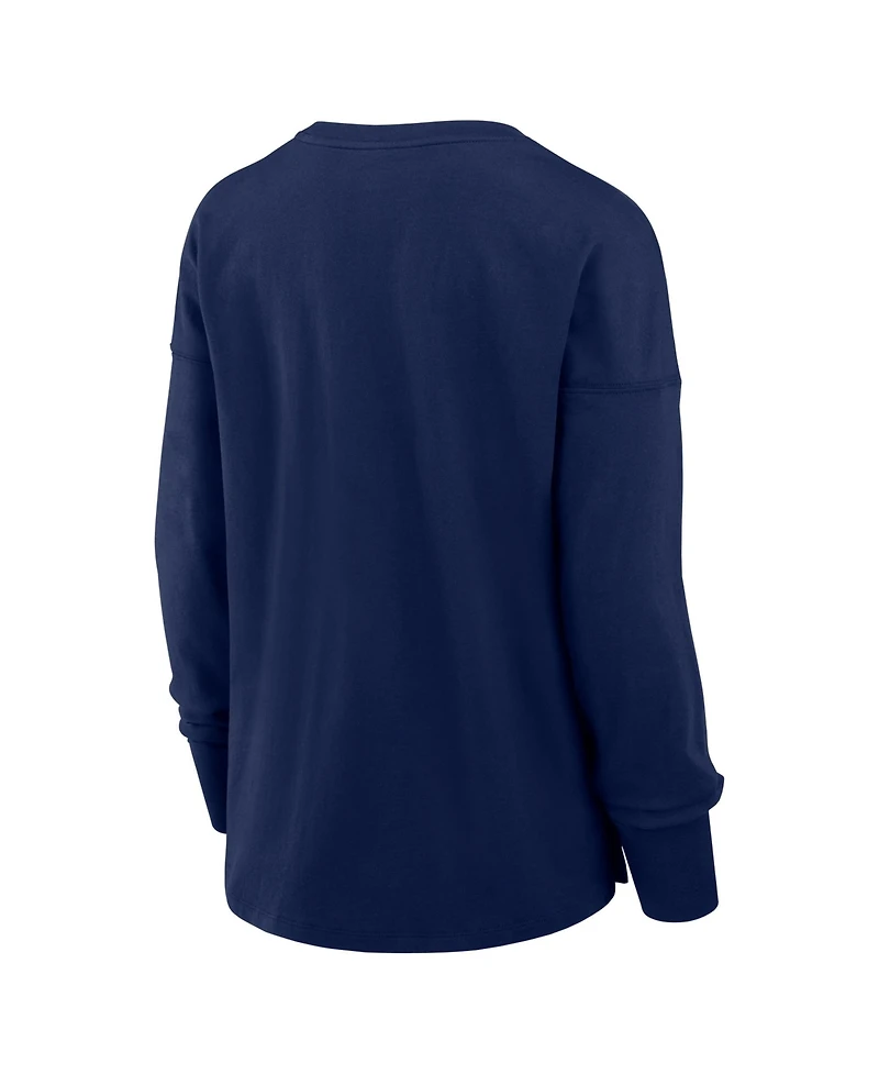 Fanatics Women's Navy New England Patriots Essential Long Sleeve T-Shirt