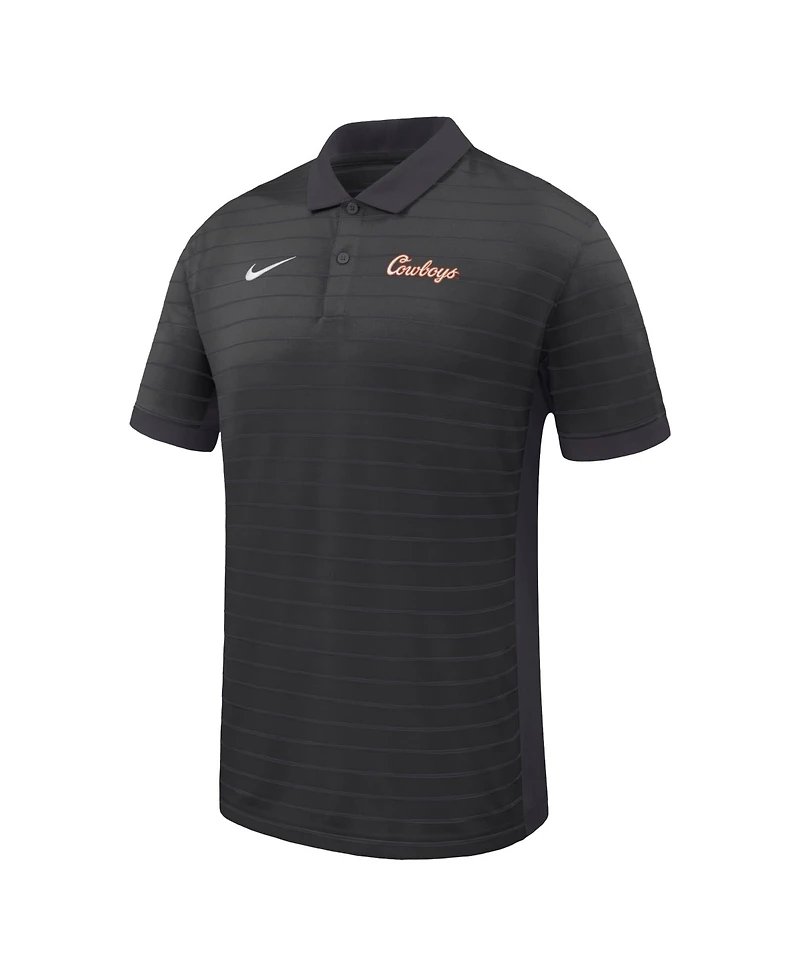Nike Men's Black Oklahoma State Cowboys Victory Stripe Dri-fit Polo Shirt