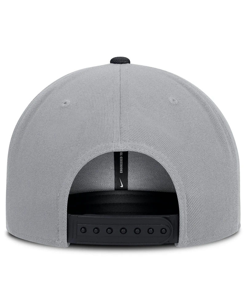 Nike Men's Gray/Navy Boston Red Sox Primetime Pro Dri-fit Snapback Hat