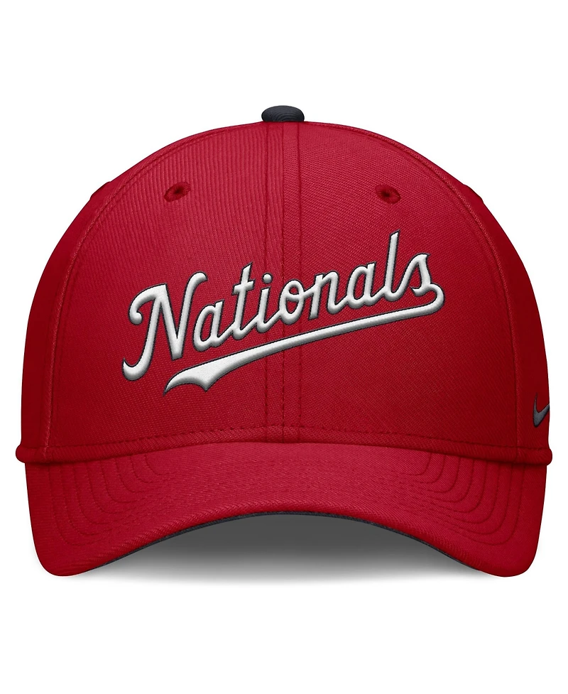 Nike Men's Red Washington Nationals Primetime Rise Dri-fit Flex Hat