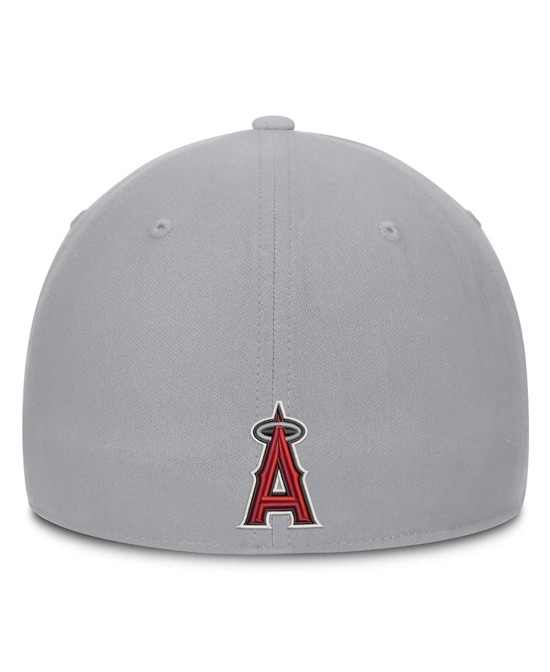 Nike Men's Gray Los Angeles Angels Primetime Rise Dri-fit Flex Hat