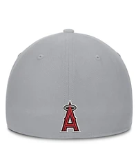 Nike Men's Gray Los Angeles Angels Primetime Rise Dri-fit Flex Hat
