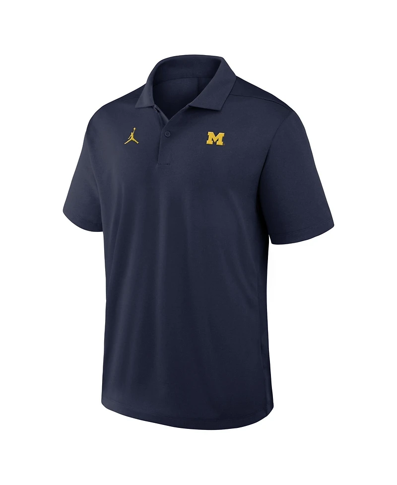 Jordan Men's Navy Michigan Wolverines Primetime Victory Plus Dri-fit Polo Shirt