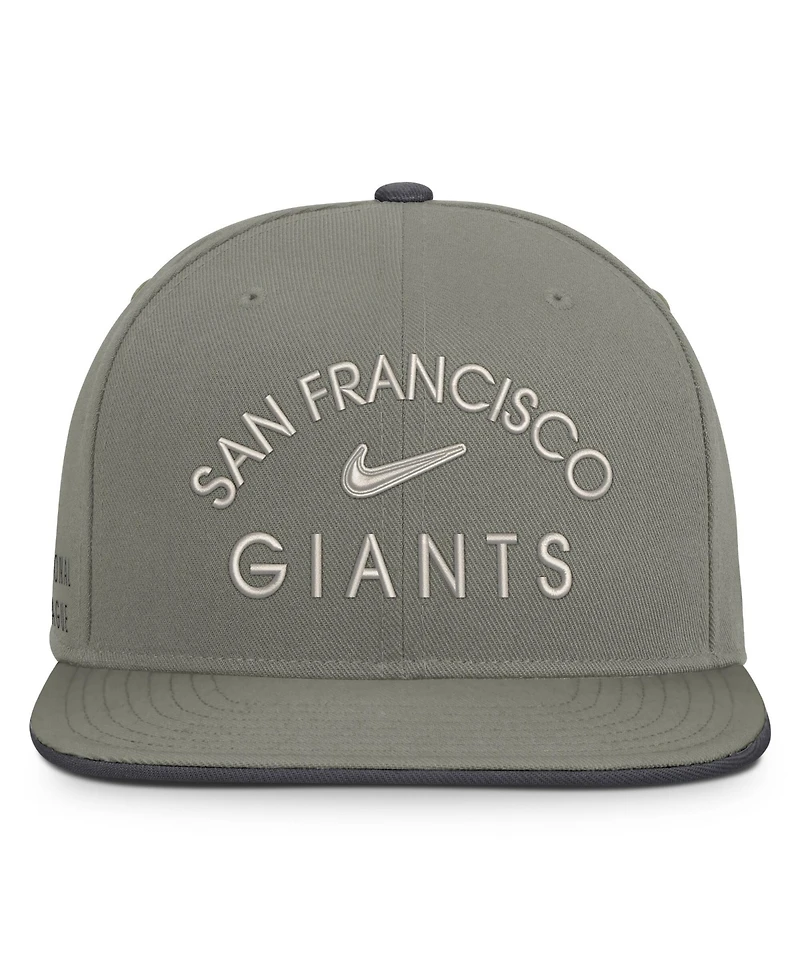 Nike Men's Olive San Francisco Giants Pro Dri-fit Snapback Hat