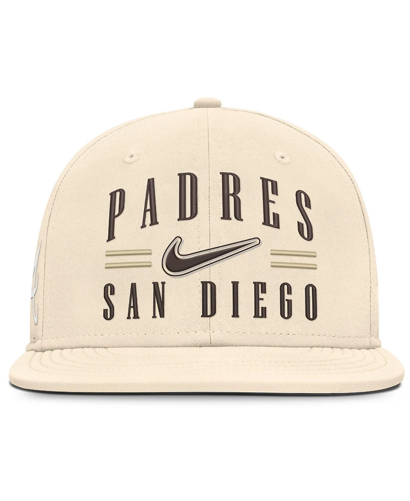 Nike Men's Natural San Diego Padres True Dri-fit AeroBill Fitted Hat