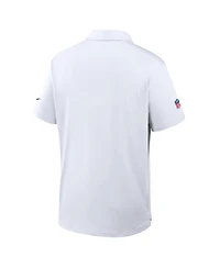 Nike Men's White Dallas Cowboys Sideline Powerful Blocking Dri-fit Tour Polo Shirt