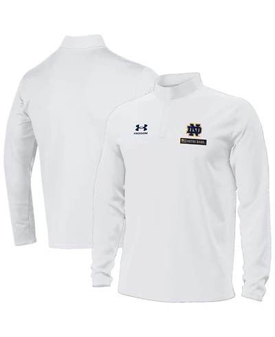 Under Armour Men's White Notre Dame Fighting Irish Freedom Collection Motion Quarter-Zip Pullover Sweatshirt