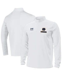 Under Armour Men's White Notre Dame Fighting Irish Freedom Collection Motion Quarter-Zip Pullover Sweatshirt