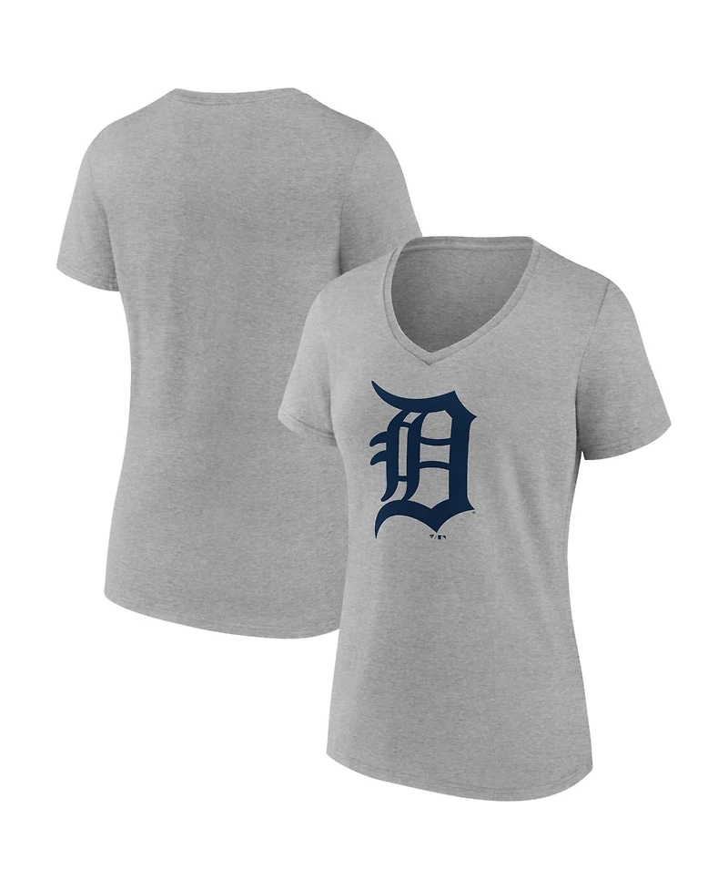Logo Athletic Women's Gray Detroit Tigers V-Neck T-Shirt