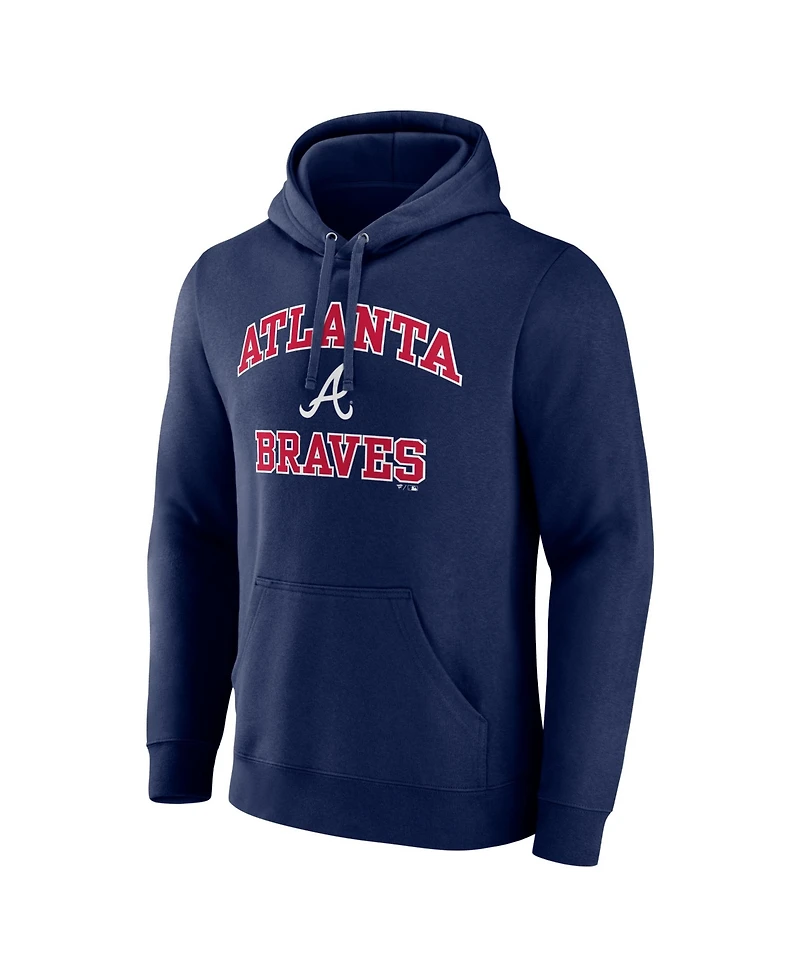 Logo Athletic Men's Navy Atlanta Braves Heart Soul Hoodie