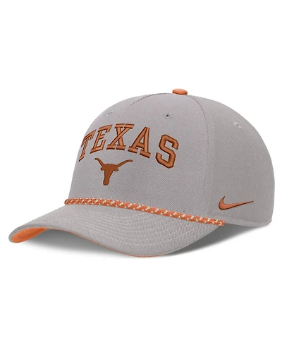 Nike Men's and Women's Gray Texas Longhorns Primetime Rise Rope Adjustable Hat