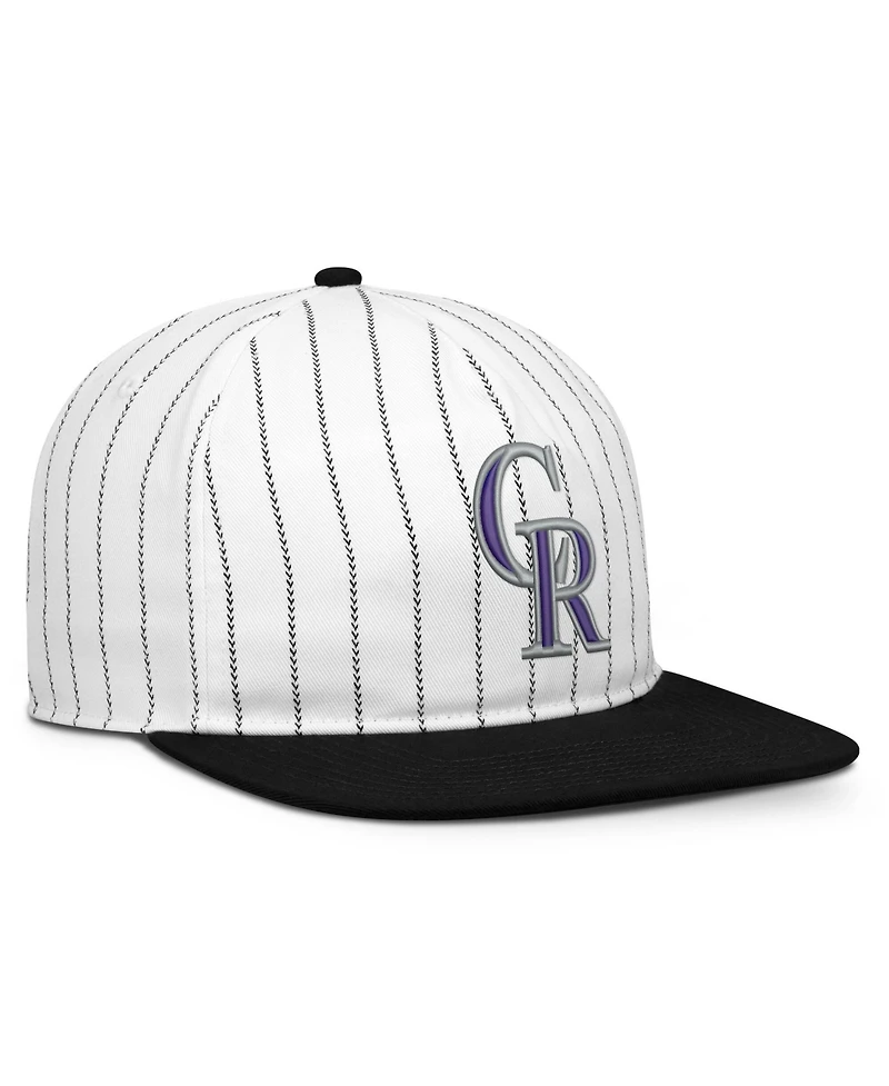 Nike Men's White/Black Colorado Rockies Cooperstown Collection Pro Adjustable Hat