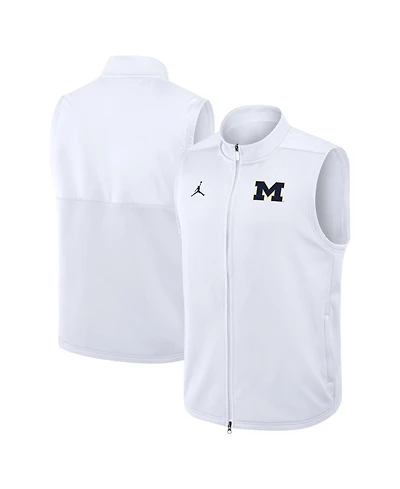 Jordan Men's White Michigan Wolverines Primetime Victory Therma-fit Full-Zip Vest