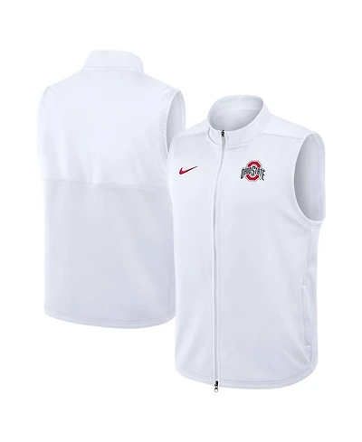 Nike Men's White Ohio State Buckeyes Primetime Victory Therma-fit Full-Zip Vest