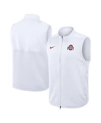 Nike Men's White Ohio State Buckeyes Primetime Victory Therma-fit Full-Zip Vest