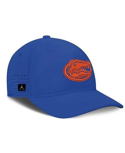 Jordan Men's Royal Florida Gators 2026 Sideline Practice Aero Bill Swoosh Flex Dri-fit Hat