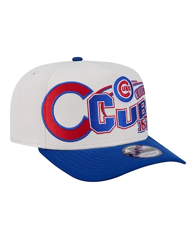 New Era Men's Cream/Royal Chicago Cubs Classic A-Frame 9FIFTY Snapback Hat