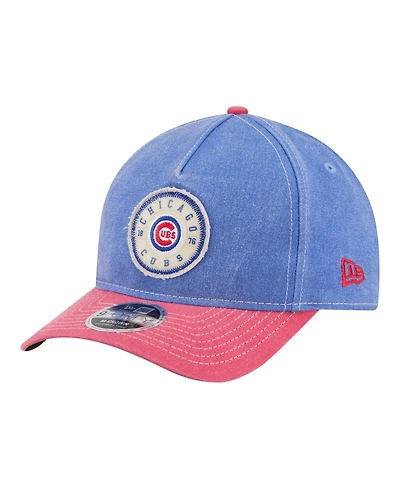 New Era Men's Royal/Red Chicago Cubs Felt M-Crown 9FORTY Adjustable Hat