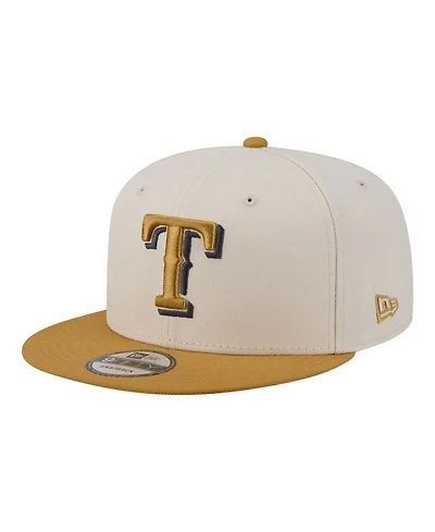 New Era Men's Light Beige/Khaki Texas Rangers Two-Tone Color Pack 9FIFTY Snapback Hat