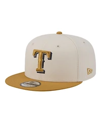 New Era Men's Light Beige/Khaki Texas Rangers Two-Tone Color Pack 9FIFTY Snapback Hat