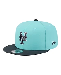 New Era Men's Turquoise/Charcoal New York Mets Two-Tone Color Pack 9FIFTY Snapback Hat
