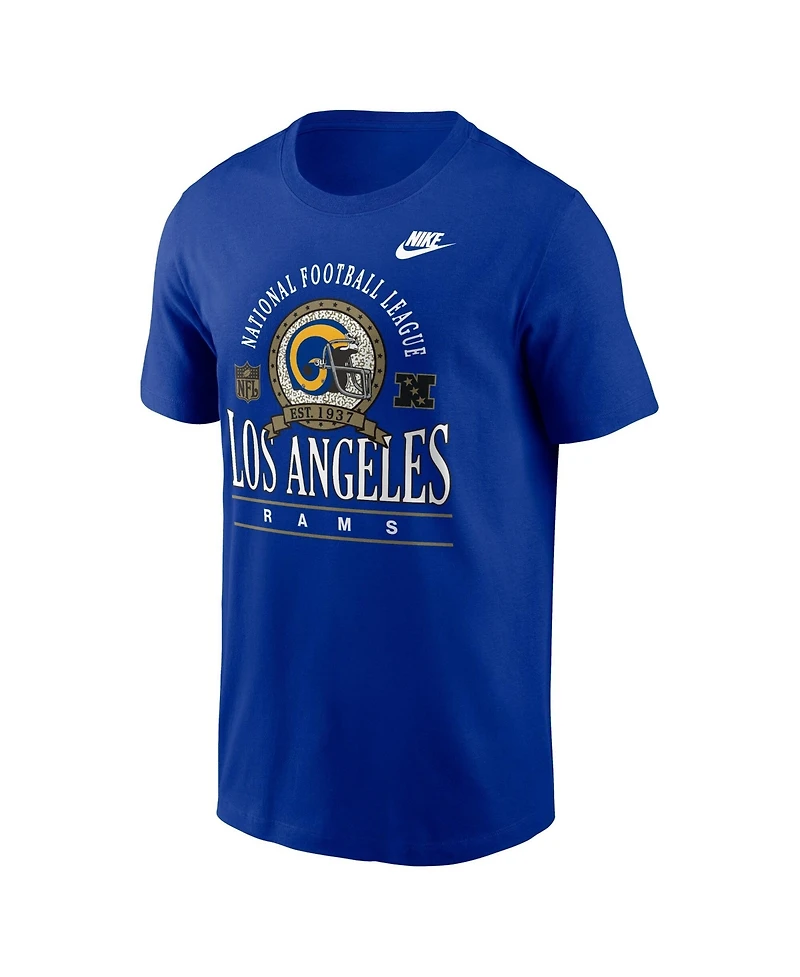 Nike Men's Royal Los Angeles Rams Rewind Team Spirit Essential Cotton T-Shirt