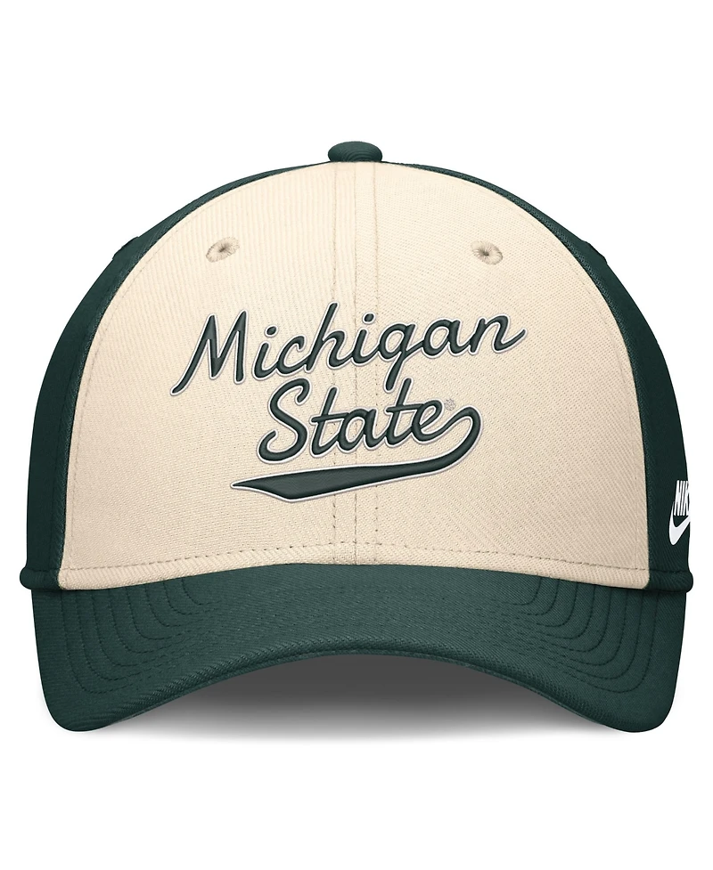 Nike Men's Natural/Forest Green Michigan State Spartans Legacy Swooshflex Dri-fit Hat