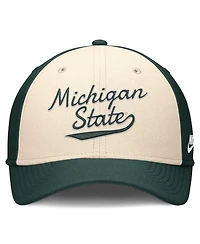 Nike Men's Natural/Forest Green Michigan State Spartans Legacy Swooshflex Dri-fit Hat