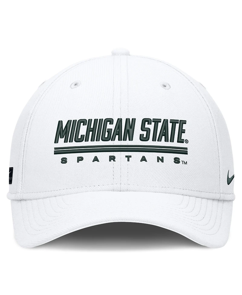 Nike Men's White Michigan State Spartans Game Day Rise Swooshflex Hat