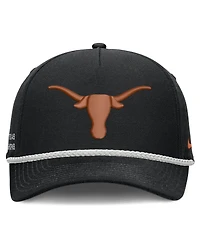 Nike Men's and Women's Black Texas Longhorns Rope Rise Adjustable Hat