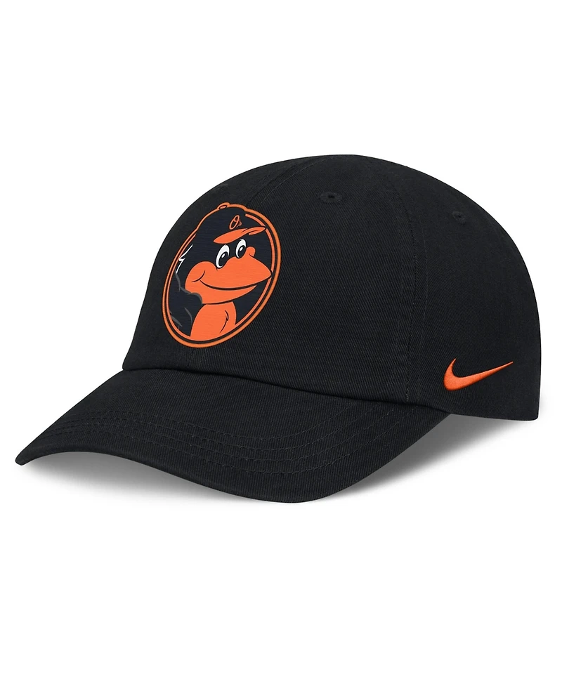 Nike Baby Boys and Girls Black Baltimore Orioles Mascot Club Flex Hat