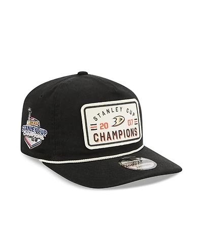 New Era Men's Black Anaheim Ducks Throwback Stanley Cup Champions Side Patch 19TWENTY Adjustable Hat