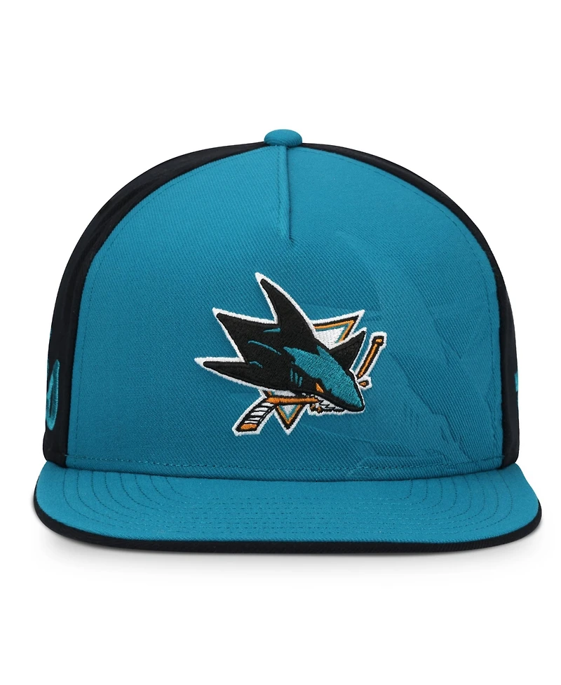 Fanatics Men's Teal/Black San Jose Sharks Snapback Hat