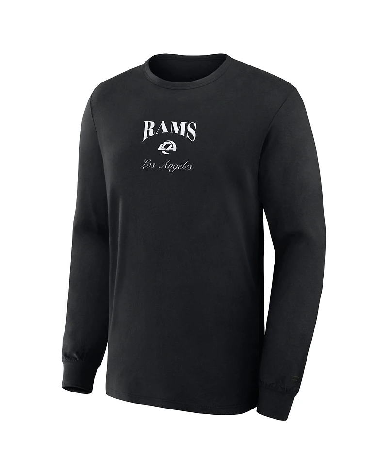 Fanatics Men's Black Los Angeles Rams Midnight Falls Long Sleeve T-Shirt