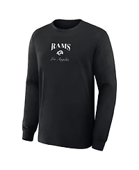 Fanatics Men's Black Los Angeles Rams Midnight Falls Long Sleeve T-Shirt