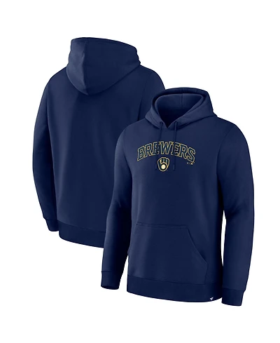 Fanatics Men's Navy Milwaukee Brewers Lock-Up Legacy Hoodie