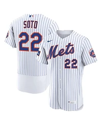 Nike Men's Juan Soto White New York Mets Home Authentic Sponsor Patch Jersey