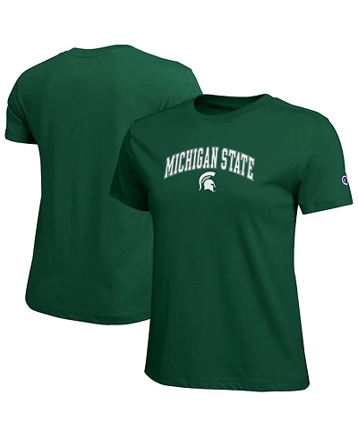Champion Women's Green Michigan State Spartans Arched Over Logo T-Shirt