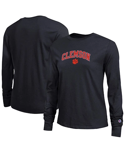 Champion Women's Black Clemson Tigers Arch Over Logo Long Sleeve T-Shirt